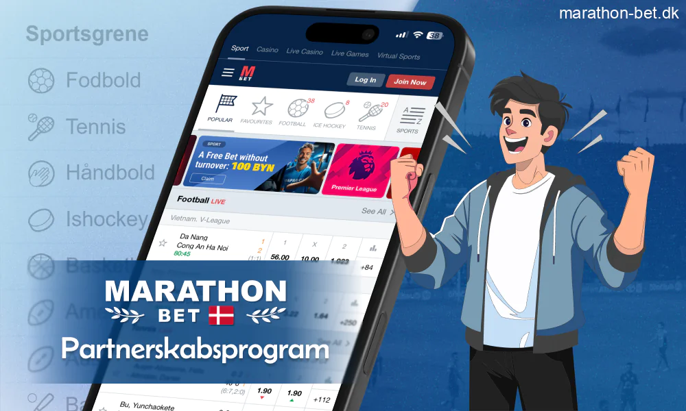 Marathonbet Affiliate Program Interface